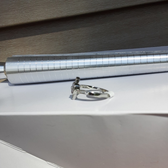 Pink Sapphire and Cz Ring size 9 - Picture 8 of 8